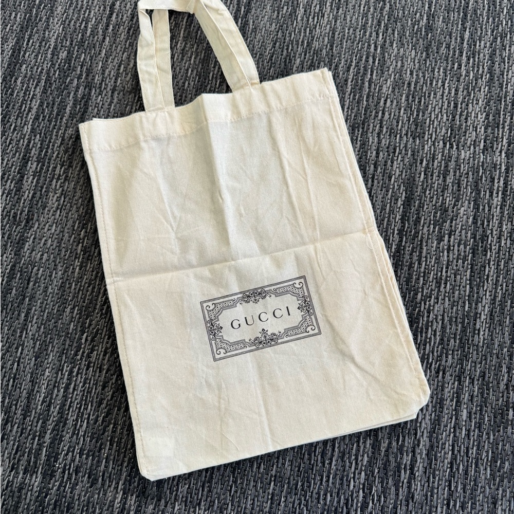 Gucci Tote Bag Cream Canvas Cotton
